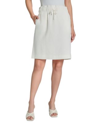 Jones New York - Women's Linen-Blend Pull-On Drawstring Pencil Skirt