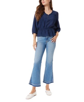 Sam Edelman - Women's Mid-Rise Kick Flare Jeans