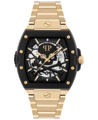 Philipp Plein - Men's Automatic The Skeleton 2.0 Gold Ion Plated Bracelet Watch 44mm
