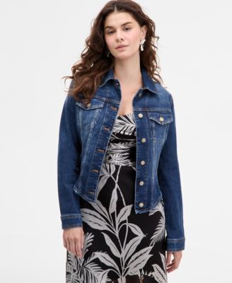 GUESS - Women's Annalise Denim Button-Front Shacket