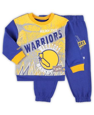 Mitchell & Ness - Toddler 2-Piece Golden State Warriors Blockbuster Oversized Fleece and Pant Set