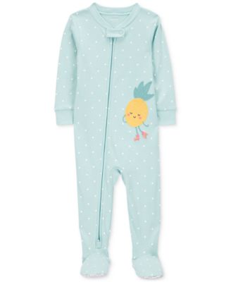 Carter's - Baby Girls 1-Piece Pineapple 100% Snug-Fit Cotton Footed Pajamas