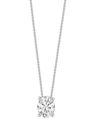 Macy's - Diamond Solitaire 18" Pendant Necklace (1 ct. t.w.) in 14k White Gold