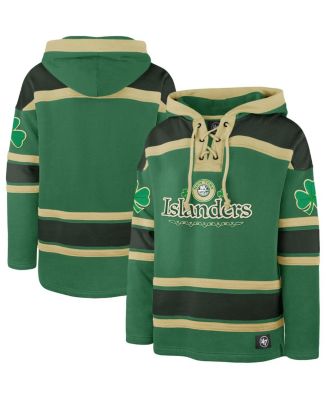 '47 Brand - Men's Kelly Green New York Islanders St. Patrick's Day McLucky Superior Lacer Pullover Hoodie