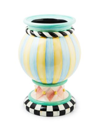 Mackenzie-Childs - Rosy Meadow Medium Plant Urn