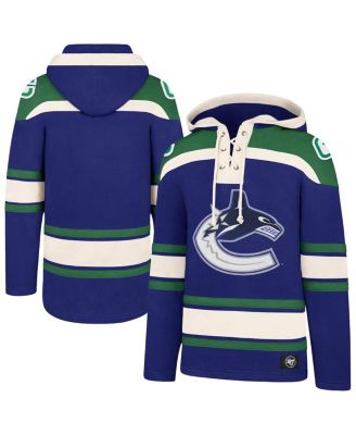 '47 Brand - Men's Royal Vancouver Canucks Superior Lacer Pullover Hoodie
