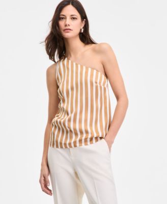 I.N.C. International Concepts - Women's Striped One-Shoulder Top