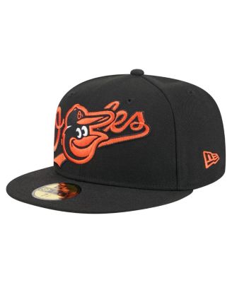New Era - Men's Black Baltimore Orioles Overlap 59FIFTY Fitted Hat