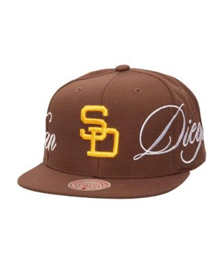 Mitchell & Ness - Men's Brown San Diego Padres Just Don x MLB Lux Script Snapback Hat