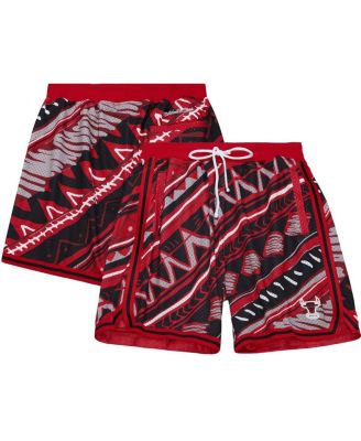 Mitchell & Ness - Men's Red Chicago Bulls Game Day Pattern Shorts