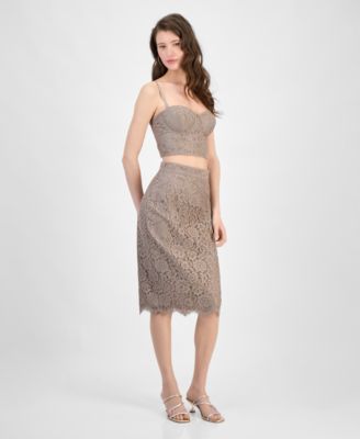 GUESS - Women's Josiane Lace Pencil Skirt