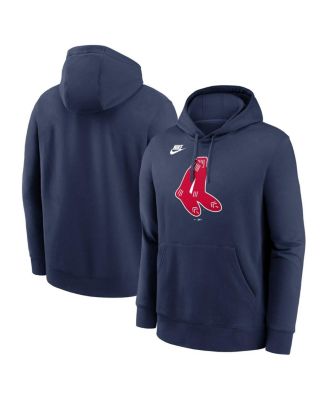 Nike - Men's Navy Boston Red Sox Cooperstown Collection Logo Club Pullover Hoodie