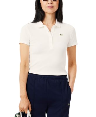 LACOSTE USA - Women's Cotton Slim-Fit Short-Sleeve Polo Tee
