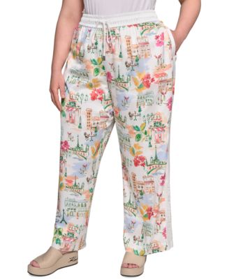 KARL LAGERFELD PARIS - Plus Size Conversational Soft Pants