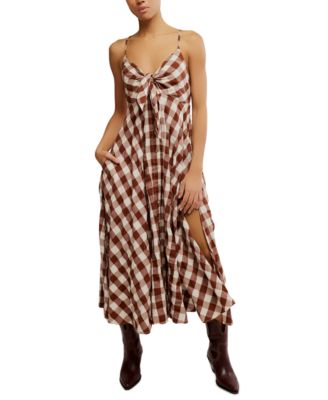 Free People - Women's Via Printed Cotton Sleeveless Midi Dress