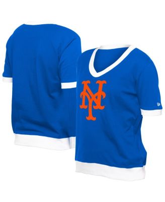 New Era - Women's Royal New York Mets Game Day Rhinestone V-neck T-Shirt