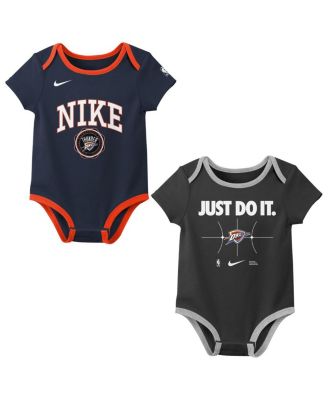 Nike - Newborn Navy/Black&nbsp;Oklahoma City Thunder Just Do It Bodysuit Set 2-Pack