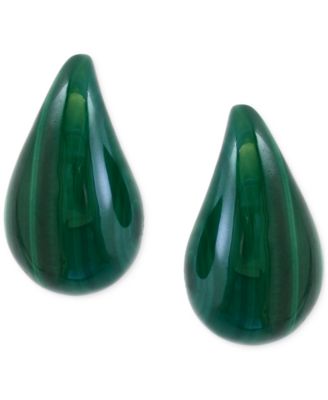 EFFY Collection - Malachite Fancy-Cut Curved Teardrop Stud Earrings in 14k Gold