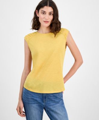 Tommy Hilfiger - Women's Ruched-Shoulder Sleeveless Top