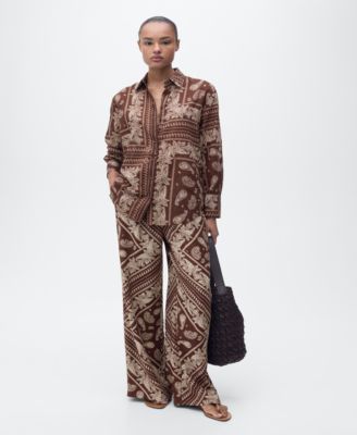 MANGO - Women's Cotton Paisley Shirt