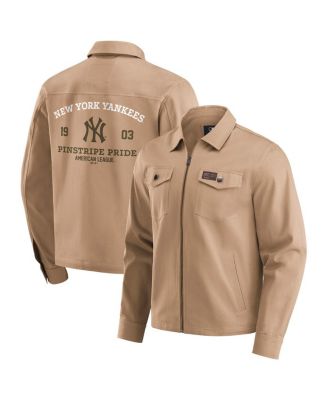 Fanatics - Men's&nbsp;Tan New York Yankees Distressed Washed Full-Zip Jacket