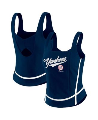 WEAR by Erin Andrews - Women's&nbsp;Navy New York Yankees Square Neck Tank Top
