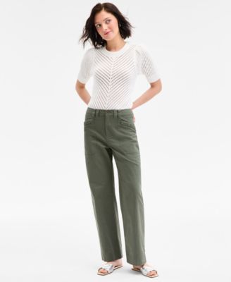 On 34th - Women's Braided-Trim Cargo Pants