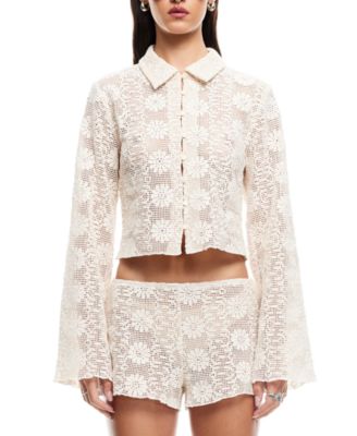 Lioness - Women's Cotton Lace Babydoll Top