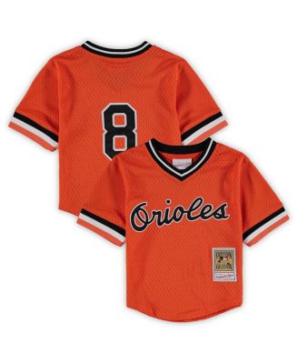 Mitchell & Ness - Preschool Toddler Cal Ripken Jr. Orange Baltimore Orioles Cooperstown Collection Mesh Batting Practice Jersey
