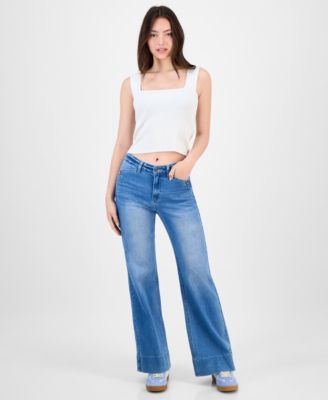 Dollhouse - Juniors' Relaxed Button-Pocket Flare Jeans