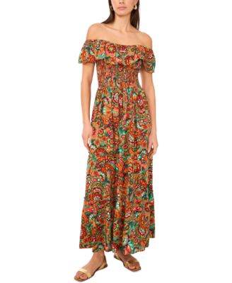 Vince Camuto - Women's Off-The-Shoulder Tiered Maxi Dress