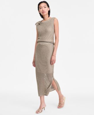 I.N.C. International Concepts - Women's Metallic-Knit Skirt, Exclusively at Macy's