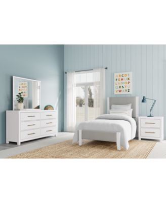 Furniture - Catriona 3pc Bedroom Set (Twin Upholstered Bed, Dresser & 2-Drawer Nightstand), Created for Macy's