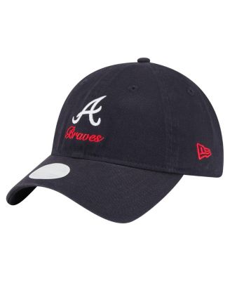 New Era - Women's&nbsp; Navy Atlanta Braves Preppy Team 9TWENTY Adjustable Hat