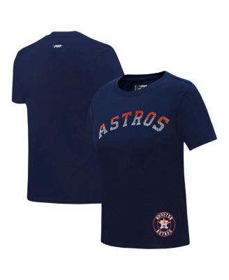 Pro Standard - Women's Navy Houston Astros Rhinestone Slim Fit T-Shirt