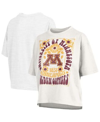 Pressbox - Women's White Minnesota Golden Gophers Harmony Oversized T-Shirt