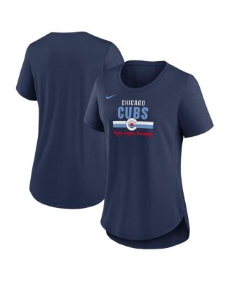 Nike - Women's Navy Chicago Cubs City Connect Lockup Tri-Blend T-Shirt
