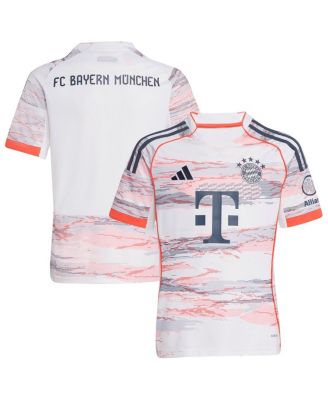 adidas - Big Boys and Girls White Bayern Munich 2025/26 Away Replica Jersey