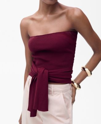 MANGO - Women's Knot Detail Bandeau Top