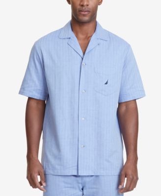 Nautica - Men's Herringbone Cotton Pajama Shirt