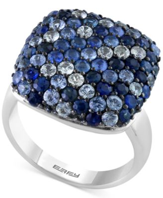 EFFY Collection - Sapphire Cluster Ring (3-1/4 ct. t.w.) in Sterling Silver