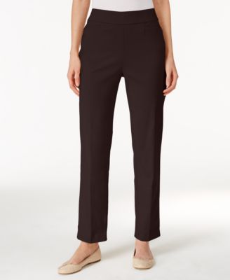 Alfred Dunner - Petite Pull-On Straight-Leg Pants