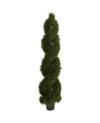 Nearly Natural - Double Pond Cypress Spiral Indoor/Outdoor Topiary