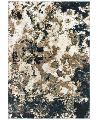 Oriental Weavers - Bowen 1808Q Navy/Gold 5'3" x 7'6" Area Rug