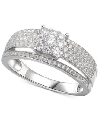 Macy's - Cubic Zirconia Bridal Ring in Sterling Silver