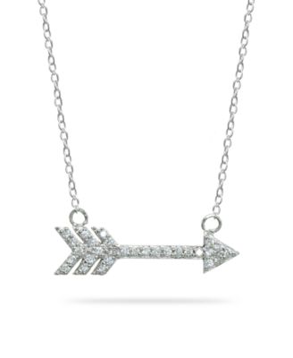 Giani Bernini - Cubic Zirconia Arrow Necklace in 18k Gold Plated Sterling Silver or Sterling Silver