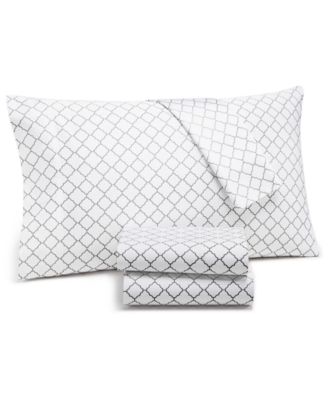 Charter Club - New Geo Cotton 550-Thread Count 4-Pc. California King Extra Deep Sheet Set