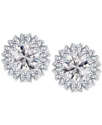 De Beers Forevermark - Diamond Halo Stud Earrings (3/4 ct. t.w.) in 14k White Gold