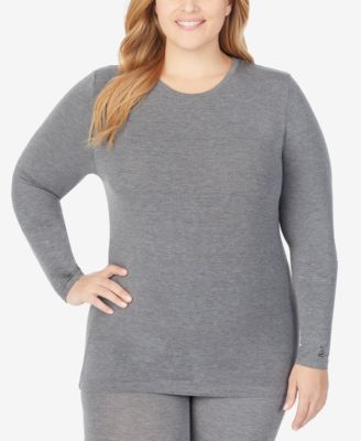 Cuddl Duds - Plus Size Softwear with Stretch Long Sleeve Top