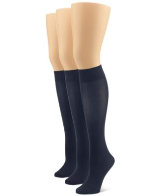 Hue - Women's 3-Pk. Soft Opaque Knee-High Socks